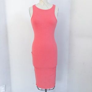 Black/Bead coral bodycon dress